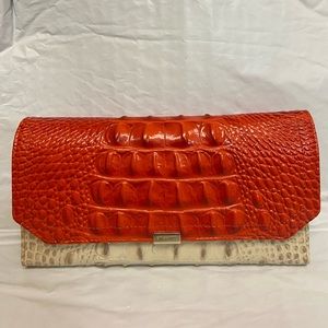 Brahmin Vanilla Toucan Soft Checkbook Wallet